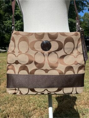 Coach Signature Canvas Crossbody Bag in Brown